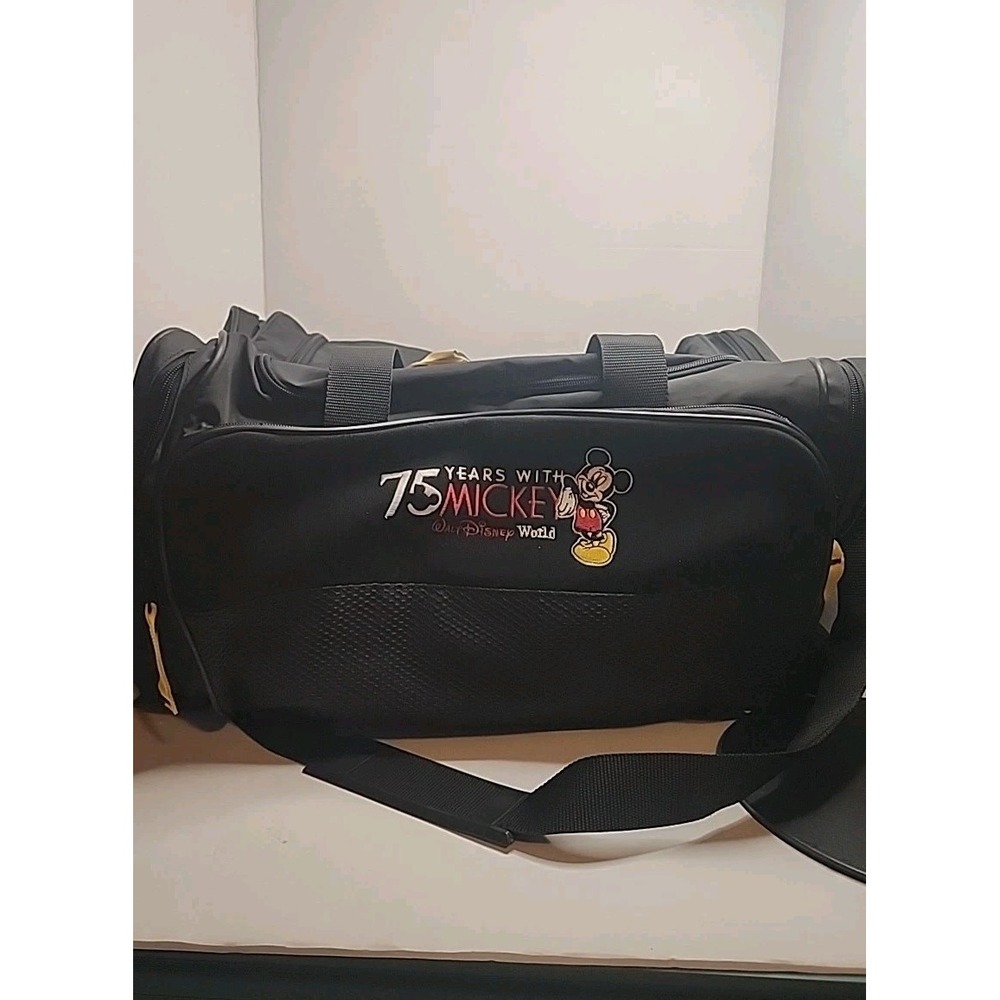 Genuine Disney 75 Years ‎ Mickey Mouse Black 20 " Duffle Bag READ